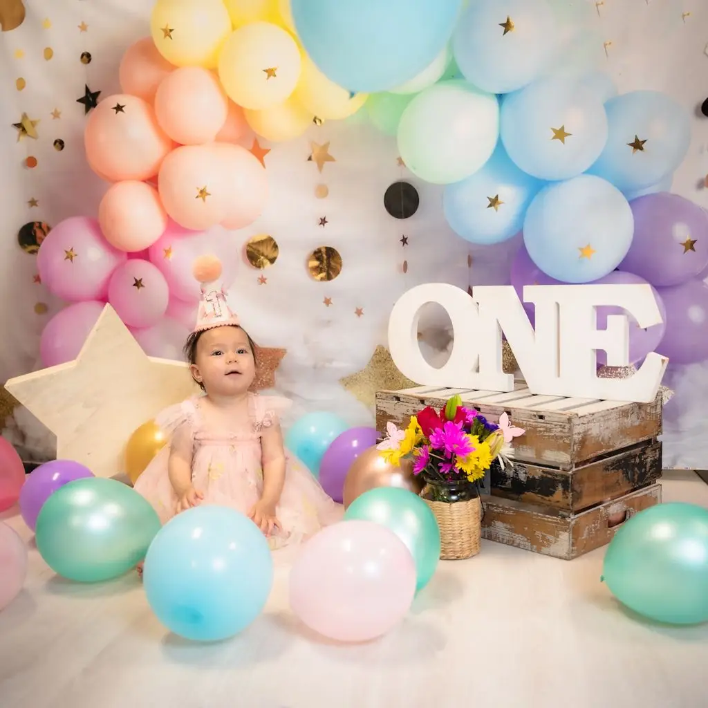 one year baby birthday shoot